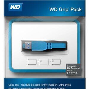 WD Grip Pack Case Compatible My Passport Ultra 2 & 3 TB/To Flat USB 3.0 BLUE NIB